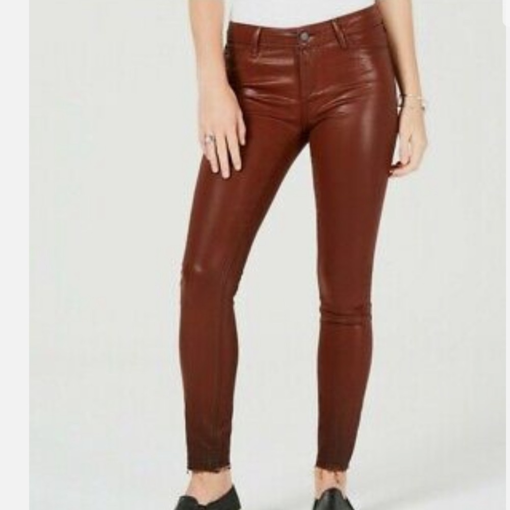 Articles of Society Sarah Frankfort Coated Skinny Jeans Release Hem Sz.2